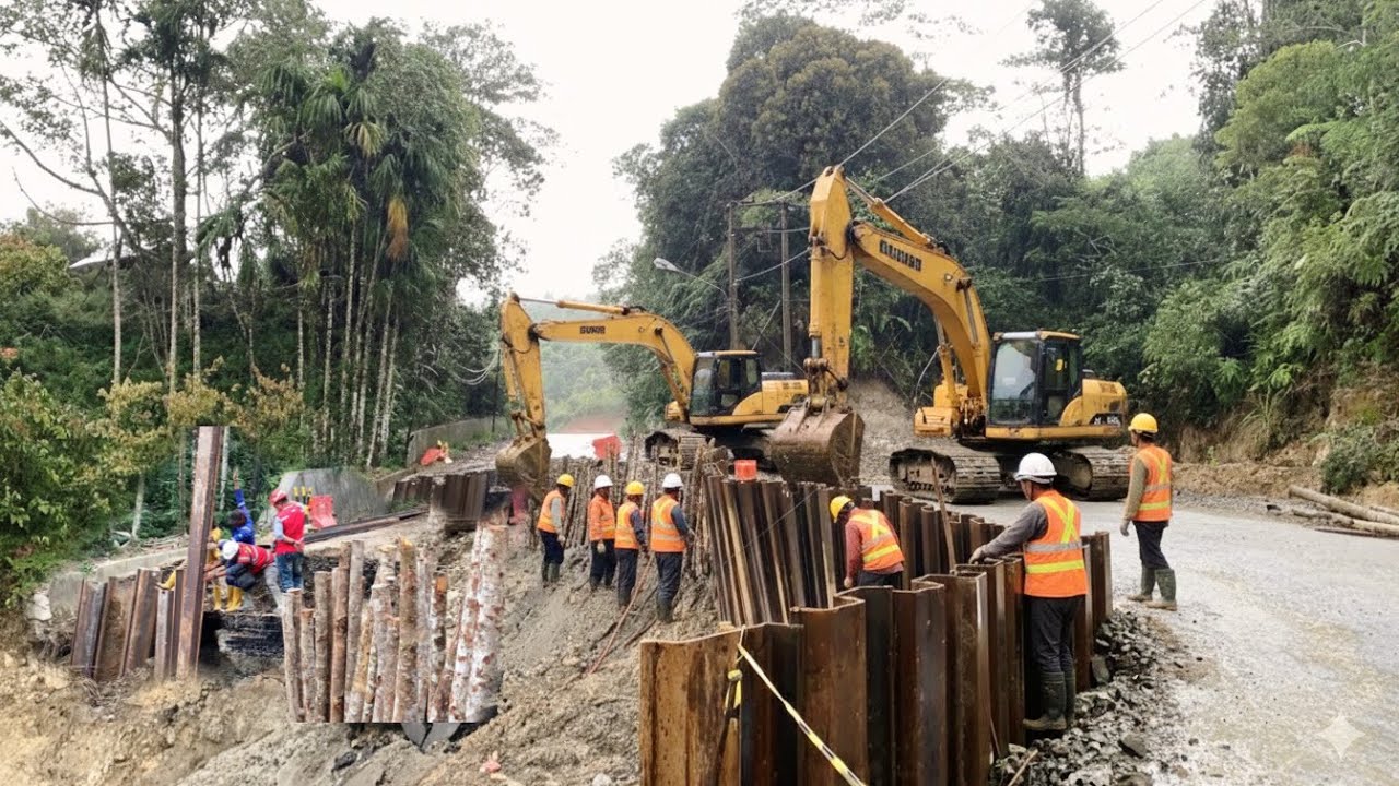 Update Jalan Kawasan Batu Jomba”Terancam Putus❗️Langsung Adakan Pemancangan Dua Unit Excavator.