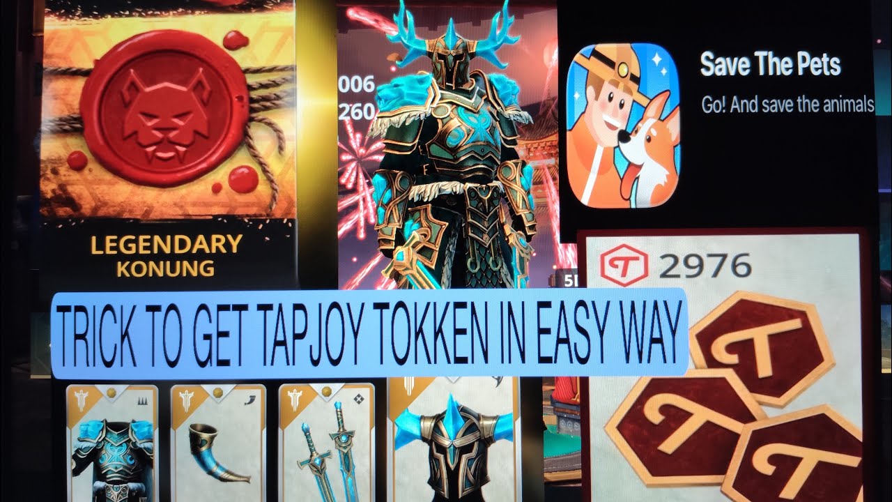 Easy way to get tapjoy tokkens in save the pets l Shadow fight 3 l ipad pro m1 