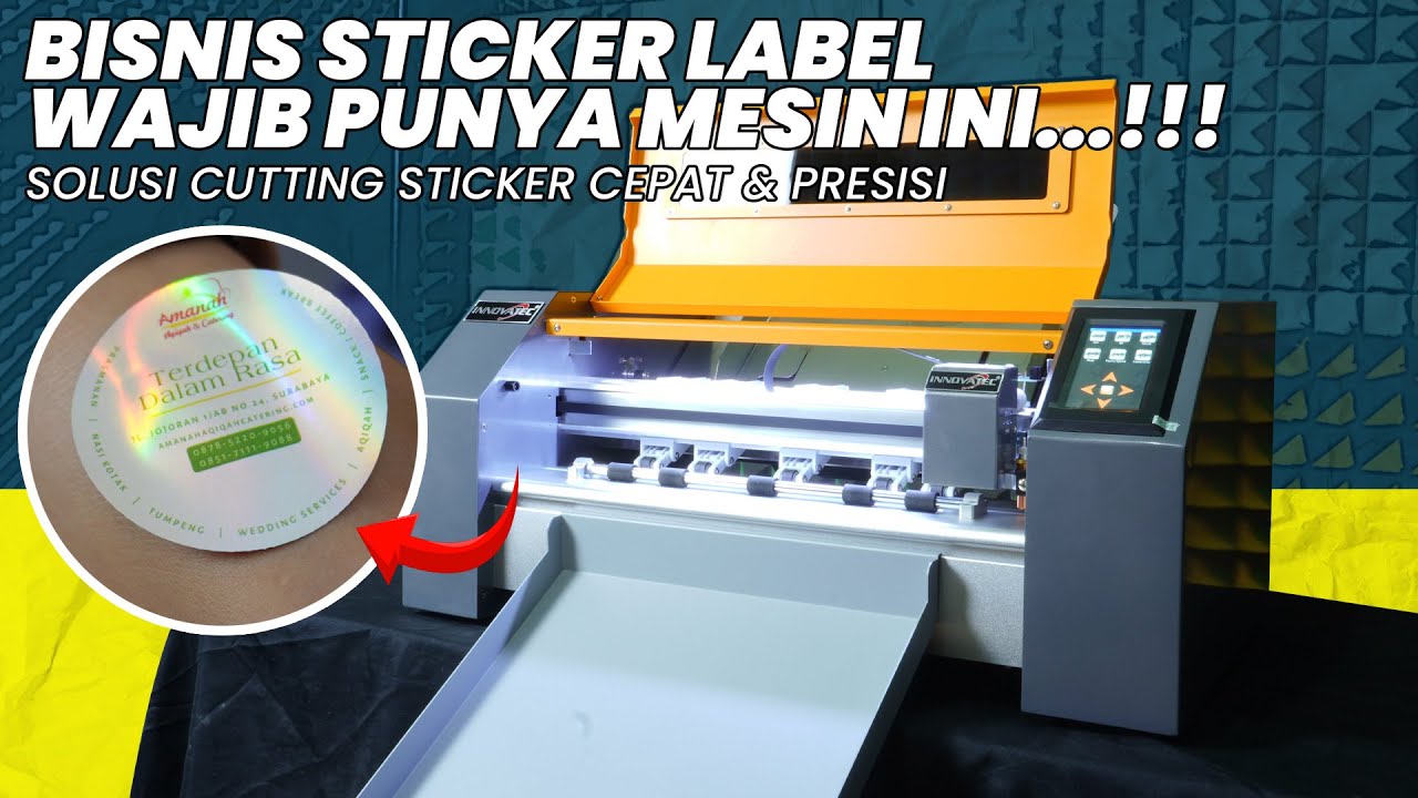 Bisnis Sticker Label Wajib Punya Mesin Cutting Sticker Autofeeder INNOVATEC A3+ MAX