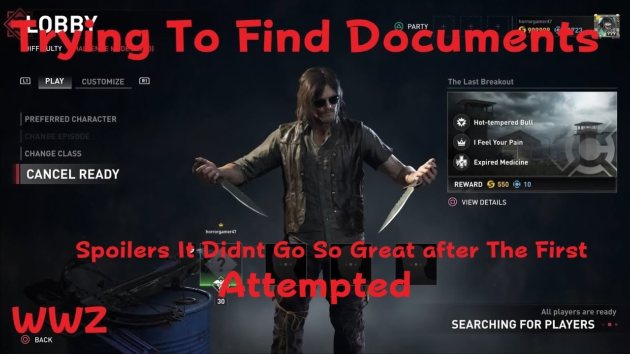 World War Z Aftermath Document Hunting Didnt Go So great After The First Attempted