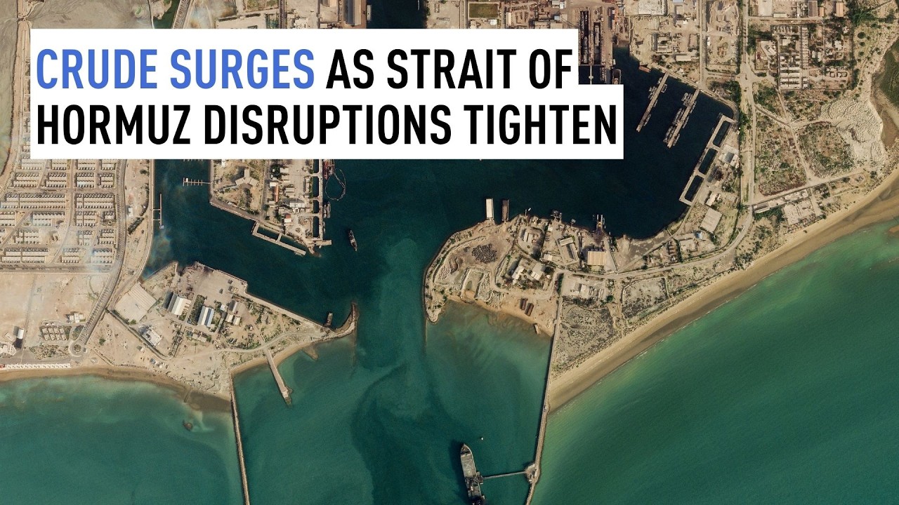 Crude surges as Strait of Hormuz disruptions tighten