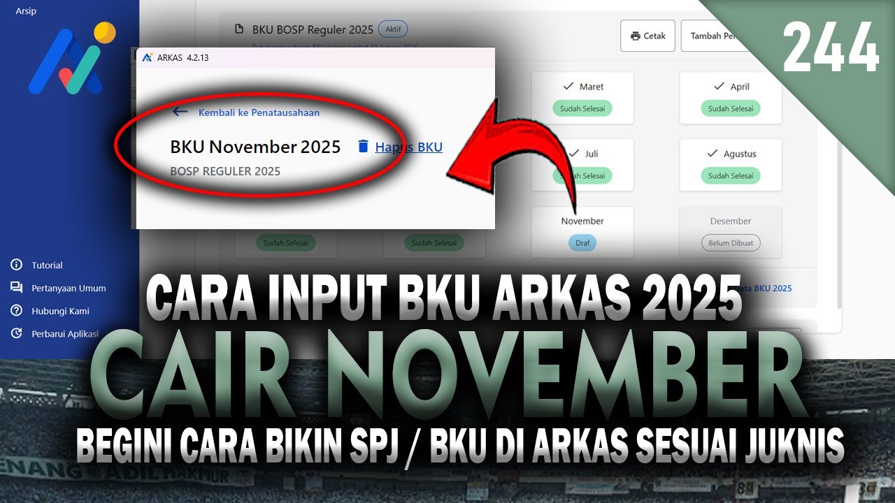 MUDAH !! Cara Input BKU di ARKAS Untuk Tahap 2 Yang Cair November 2025