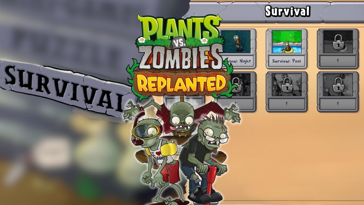 HARI YANG PANJANG DISERBU PASUKAN ZOMBIE!!! | Plants vs Zombies Replanted - Survival