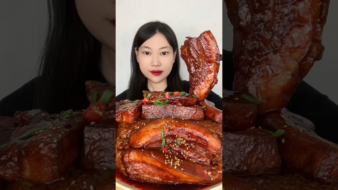 Crunching Flavor ASMR Mukbang Spicy Pork Belly #mukbang #porkbelly