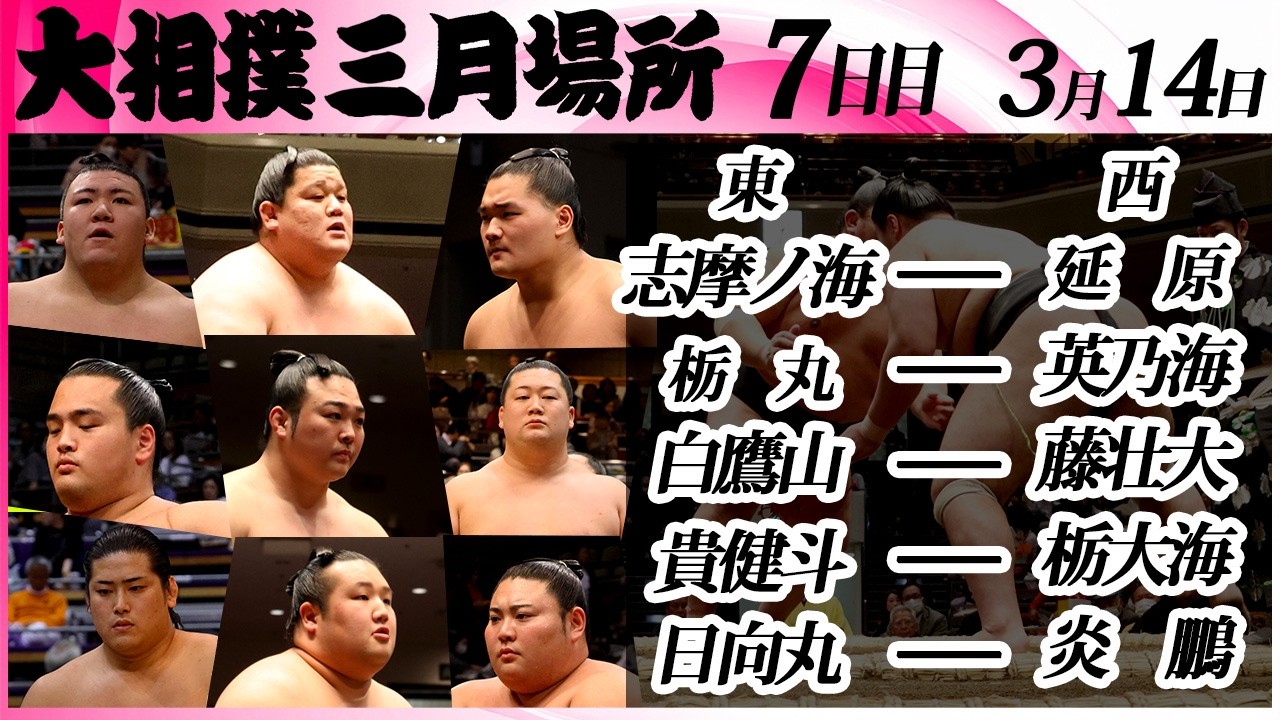大相撲　幕下上位五番(炎鵬、延原、藤壮大など)＜令和８年三月場所・７日目＞SUMO