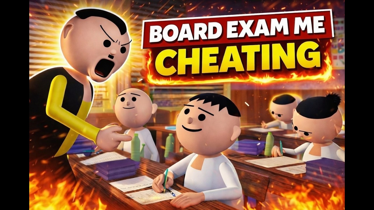 Board Exam Me Cheating 😱 | Funny Animation Video | School Exam Comedy | MSG TOONS Comedy Funny Video