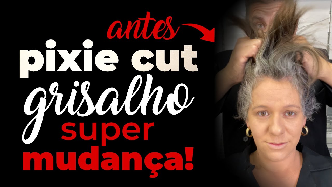 PIXIE CUT CABELO GRISALHO ✂️ | CORTE EM CABELOS BRANCOS 🤩 | CABELO CURTO GRISALHO ✨