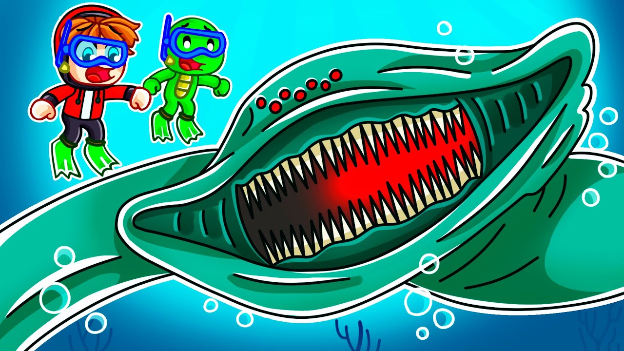 JJ and Mikey VS SEA MONSTERS In Maizen Roblox !