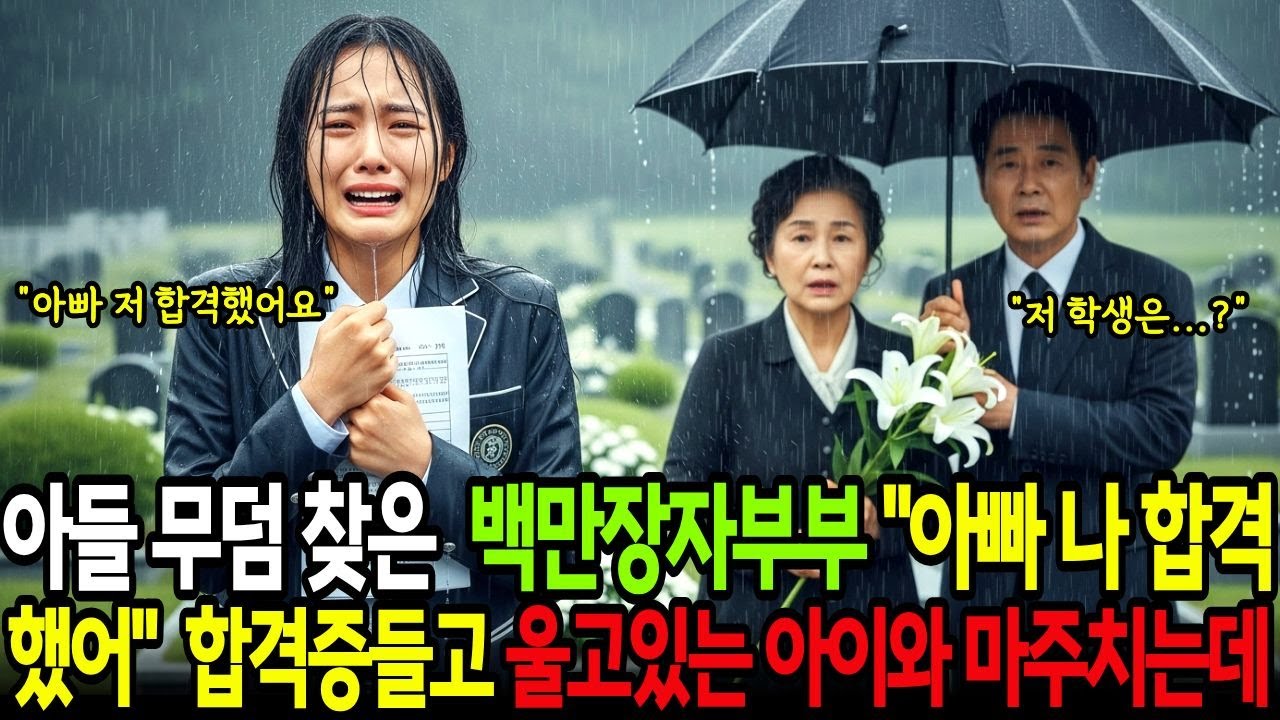 아들 기일날  재벌회장 노부부는 한소녀가 합격증을 들고 아들 무덤 앞에서 아빠라며 울부짓는 것을 보며 깜짝 놀라는데...|오디오북|감동사연|사연라디오|눈물사연|