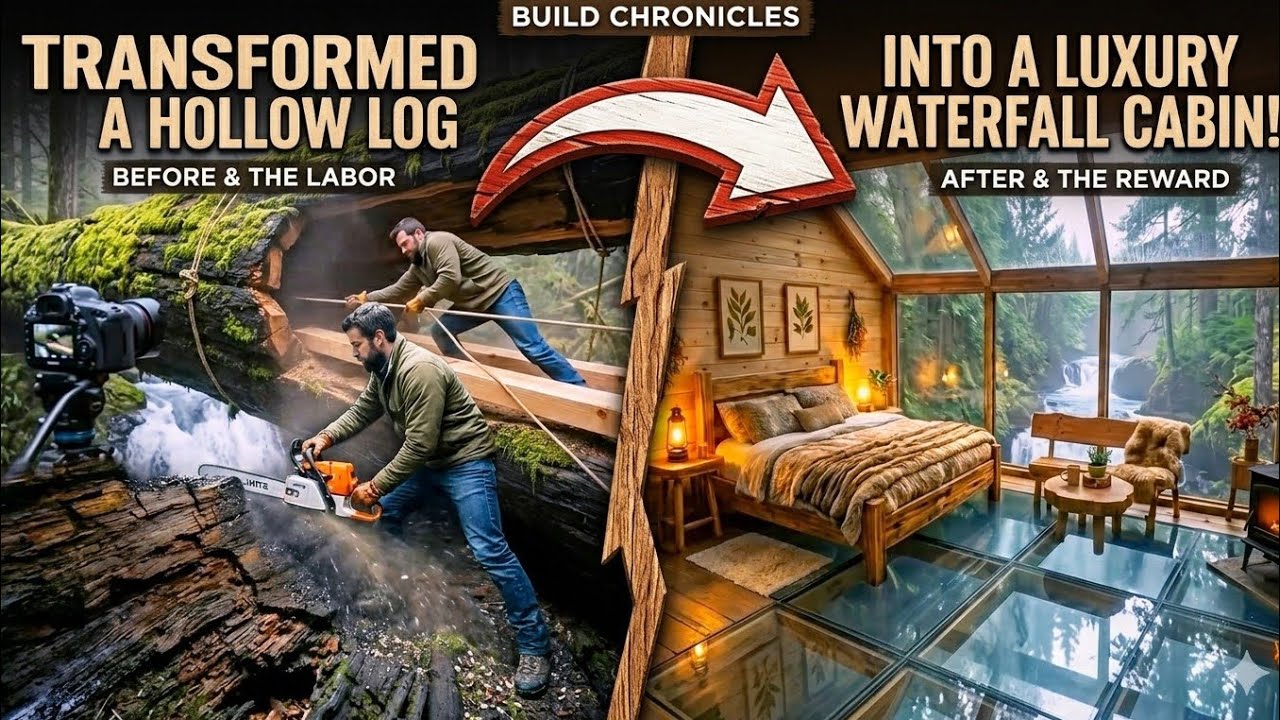 #Building#LogCabin #OffGrid #Woodworking #Transformation #Architecture #DIYHouse#HomeMakeover#House 