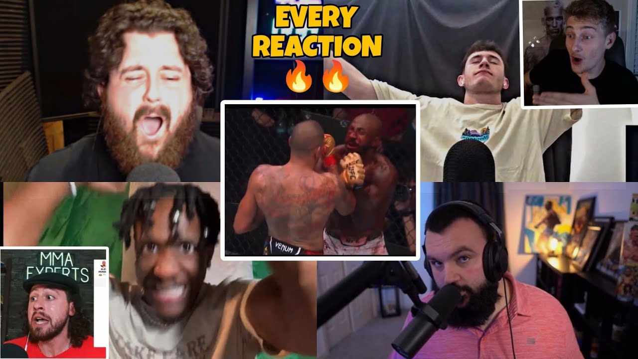 MMA YOUTUBERS react to Alex Pereira's BRUTAL finish of Khalil Rountree🔥