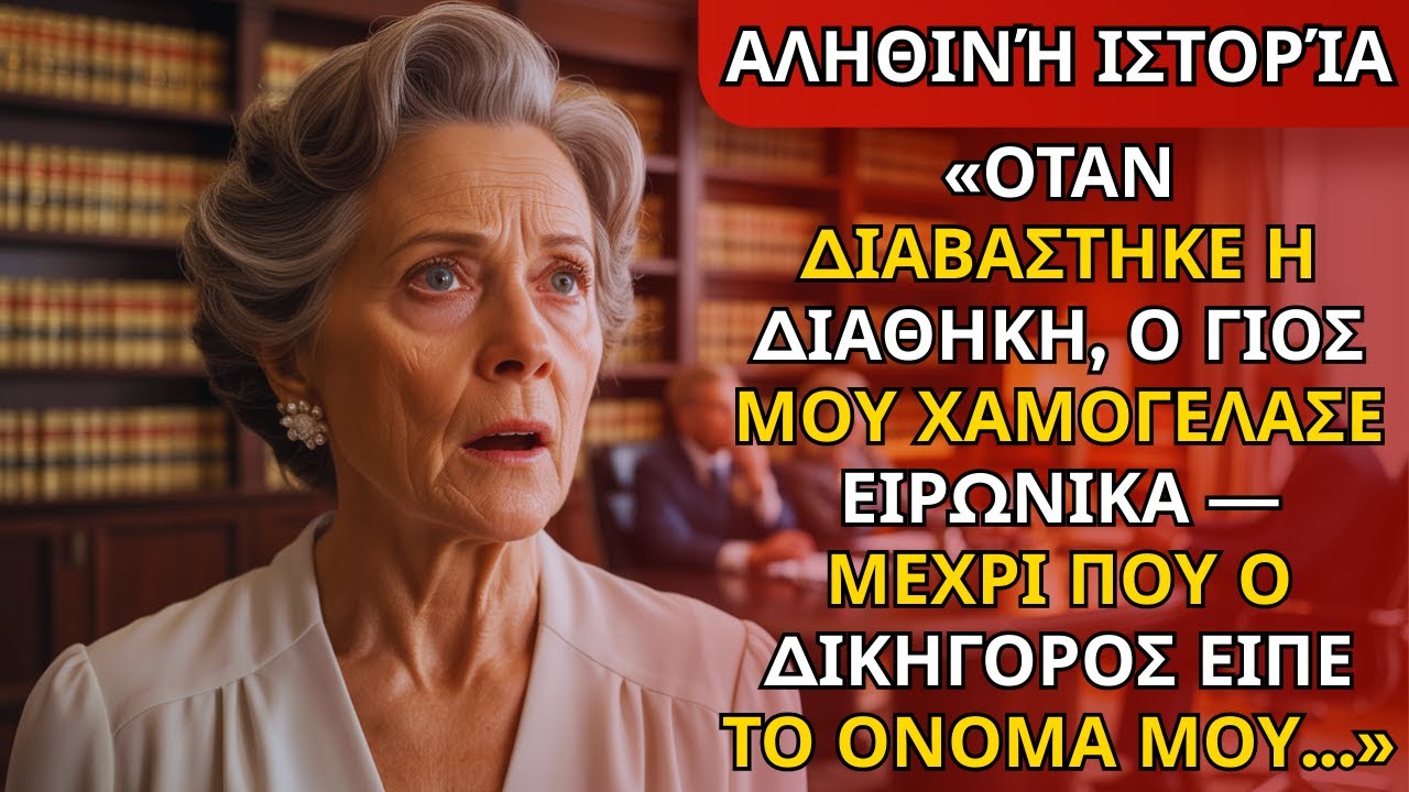 «Όταν διάβασαν τη διαθήκη, ο γιος μου χαμογέλασε—ώσπου ο δικηγόρος είπε τ’ όνομά μου.»