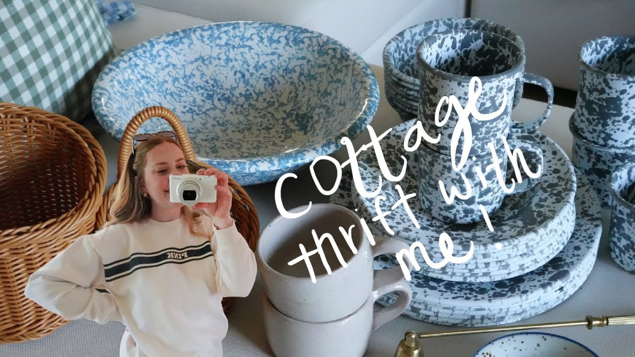 COTTAGE STYLE THRIFT WITH ME + DECORATING OUR HOME 2025 🏡🫖🧺