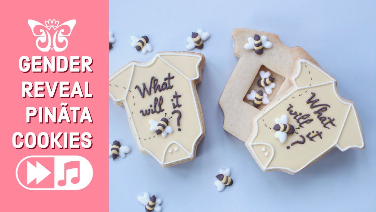 How to make gender reveal cookies - How to make pinãta cookies filled with sprinkles