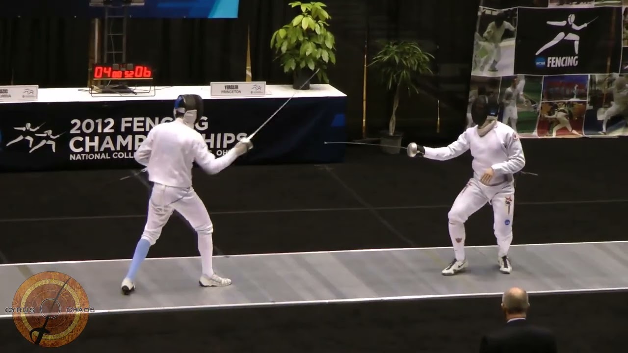 NCAA Fencing 2012   Men's Epee Final Yergler PRIN v Hadzic COLU