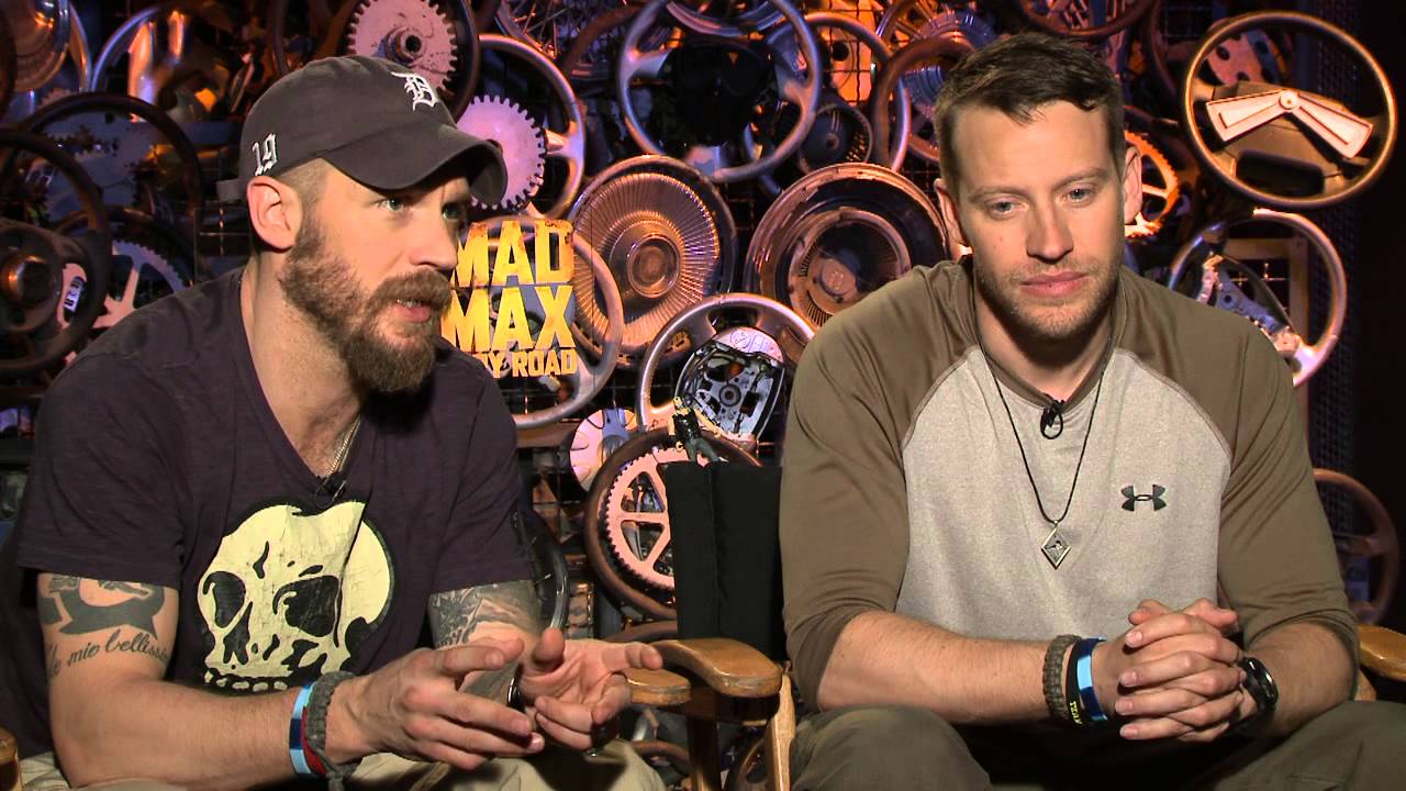 Mad Max: Fury Road: Tom Hardy & Jacob Tomuri Official Movie Interview | ScreenSlam