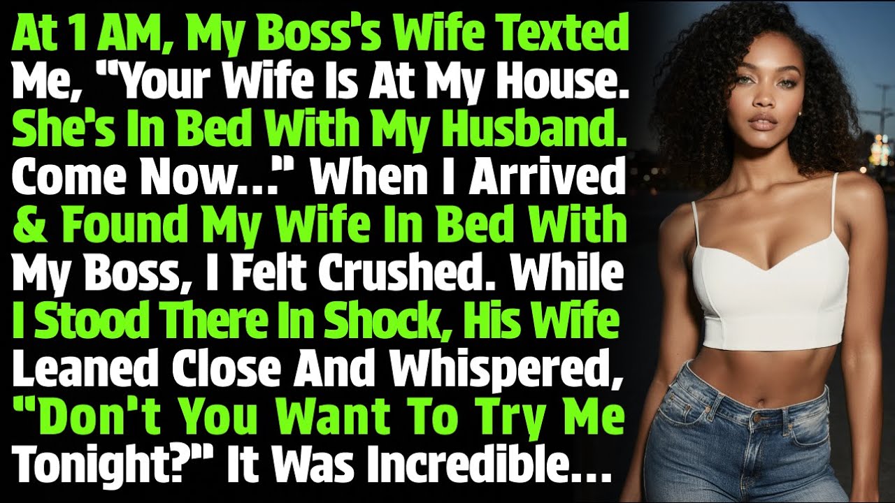At 1 AM, My Boss’s Wife Texted Me, “Your Wife Is At My House… She’s In Bed With My Husband. Come…