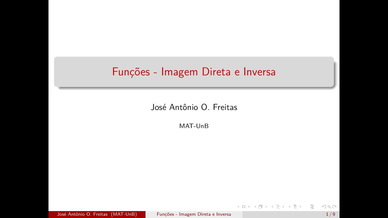 Aula 15 - Imagem Direta e Imagem Inversa