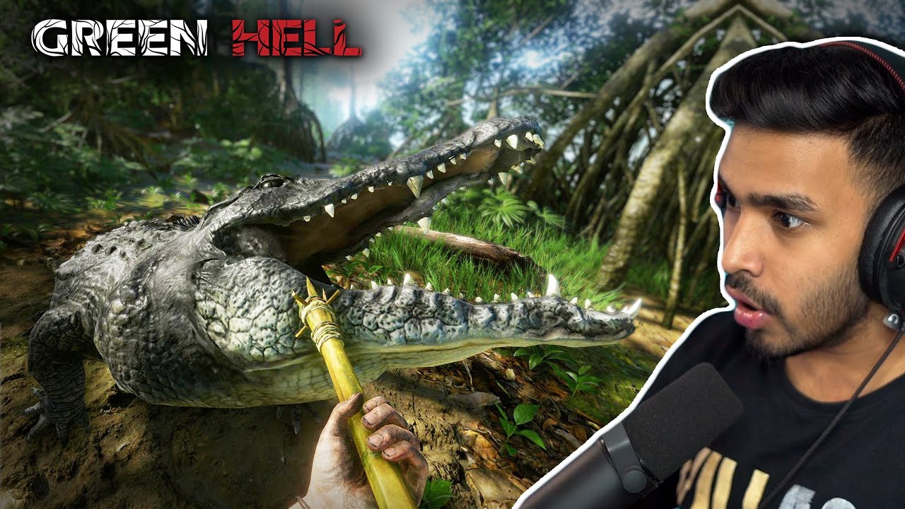 FIGHT WITH CROCODILE IN FOREST | GREEN HELL GAMEPLAY #6