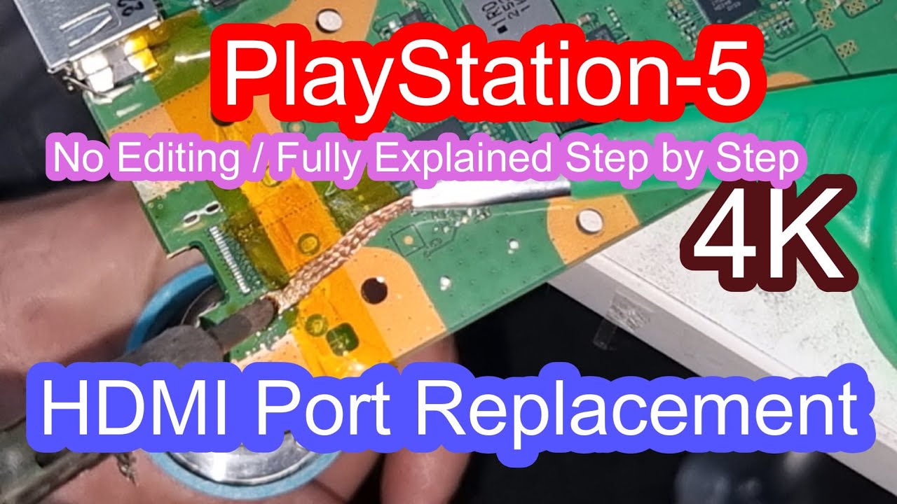 PlayStation 5 (CFI1216A) Замена порта HDMI PS5 4K. Подробности шаг за шагом