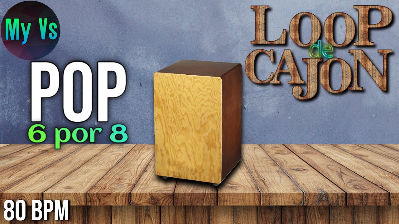 📦 LOOP de CAJON [ POP 6 por 8 ] para TOCAR e COMPOR | bpm 80 loop drums