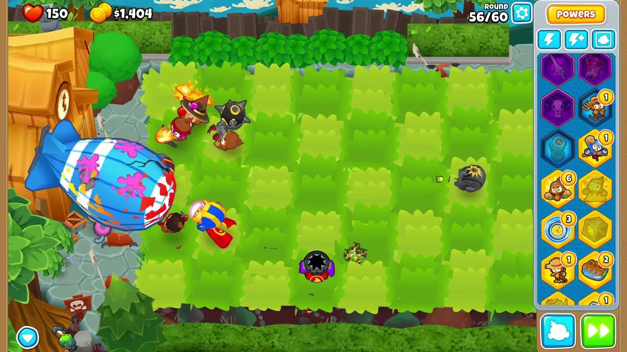 Custom BTD6 Map: Monkeys vs. Bloons (Medium, Reverse)