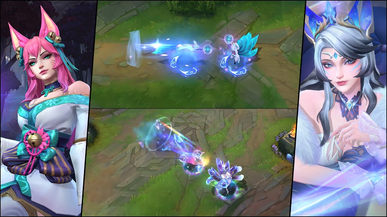 【Comparison】 Crystal Rose Ahri Vs Spirit Blossom Ahri - League Of Legends: Wild Rift