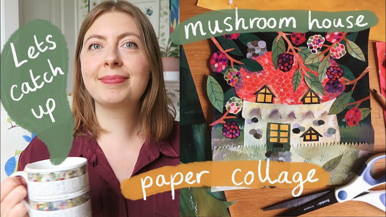 🍄 Let&rsquo;s Collage A Mushroom House & Catch Up ☕ Chatty Studio Vlog 79