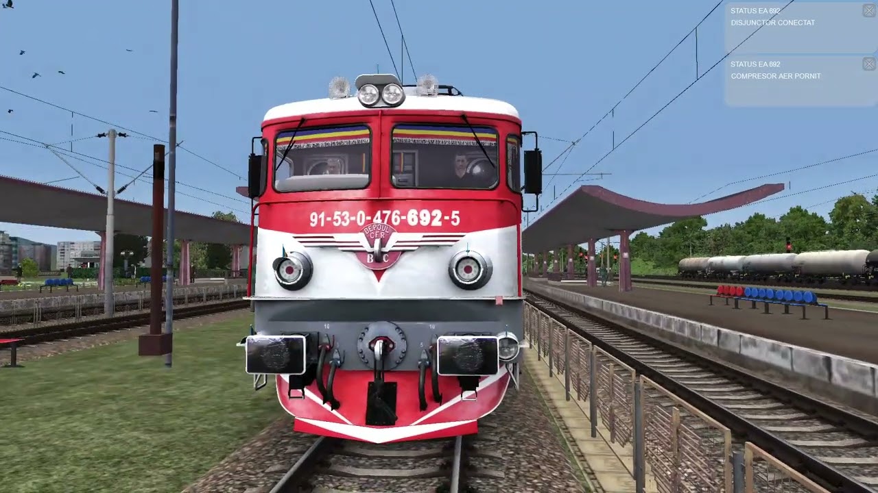 Pornirea locomotivei EA 692 + test de viteza