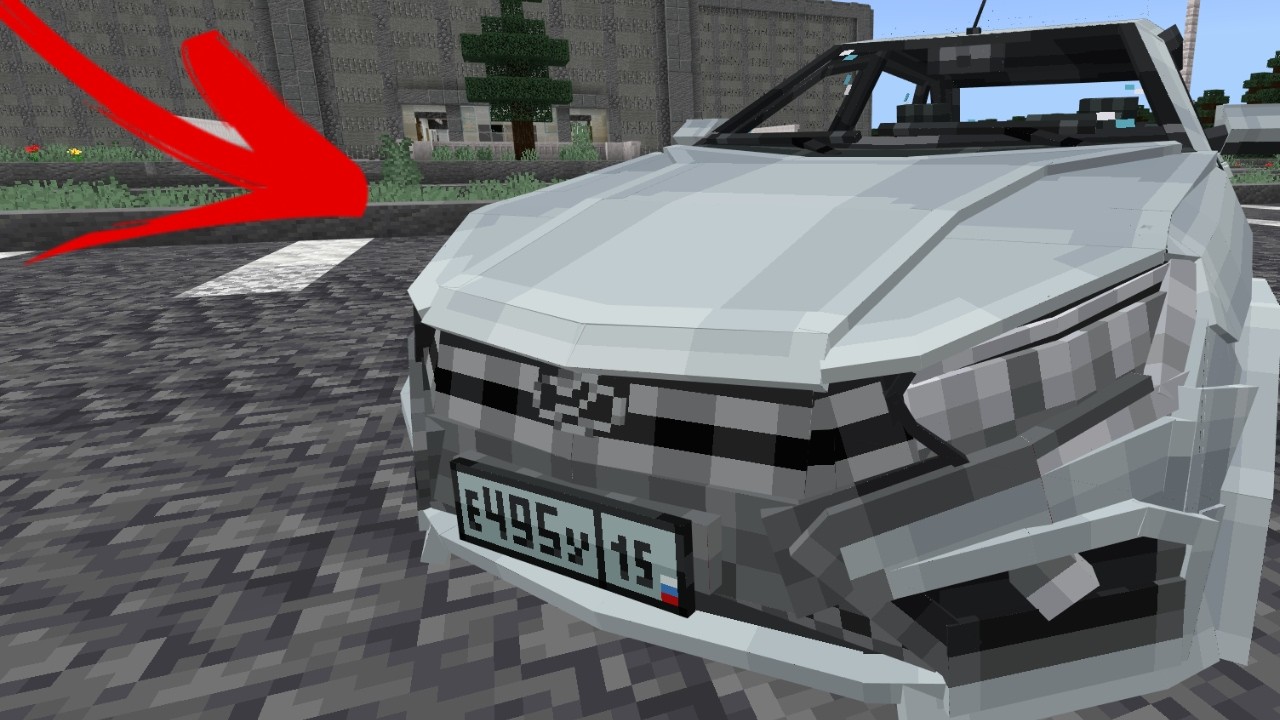 Мод на МАШИНУ LADA VESTA в Майнкрафт Бедрок