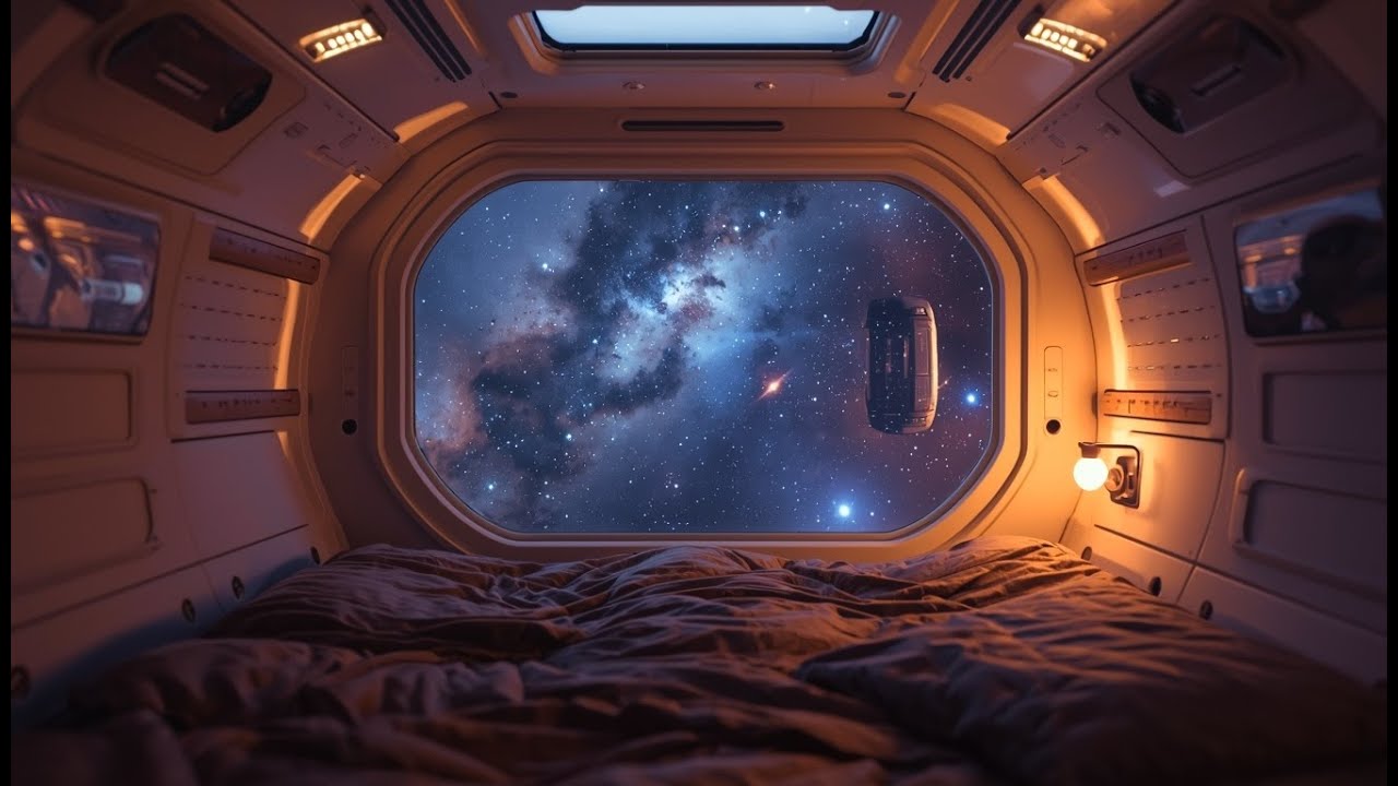 Quiet Life Aboard a Space Station | Ambient Music with a View Into Space