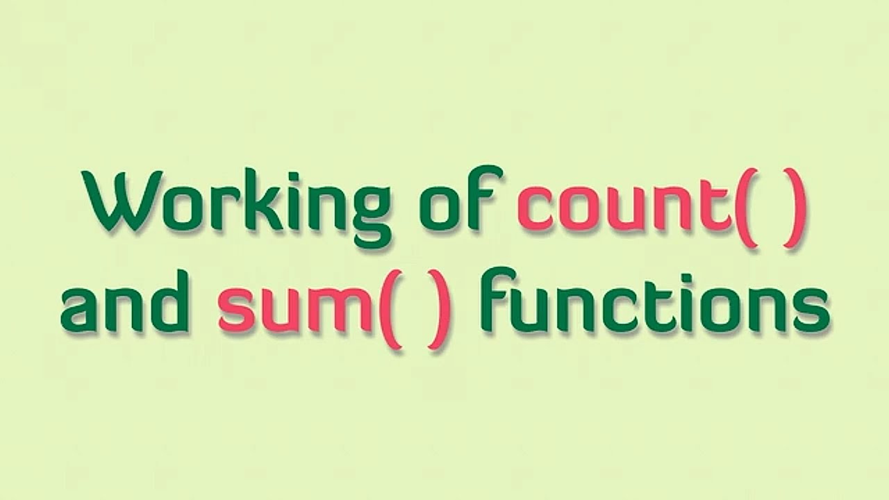 Working of Count function and Sum function || Python Pandas 2 || Class XII || Informatics Practises