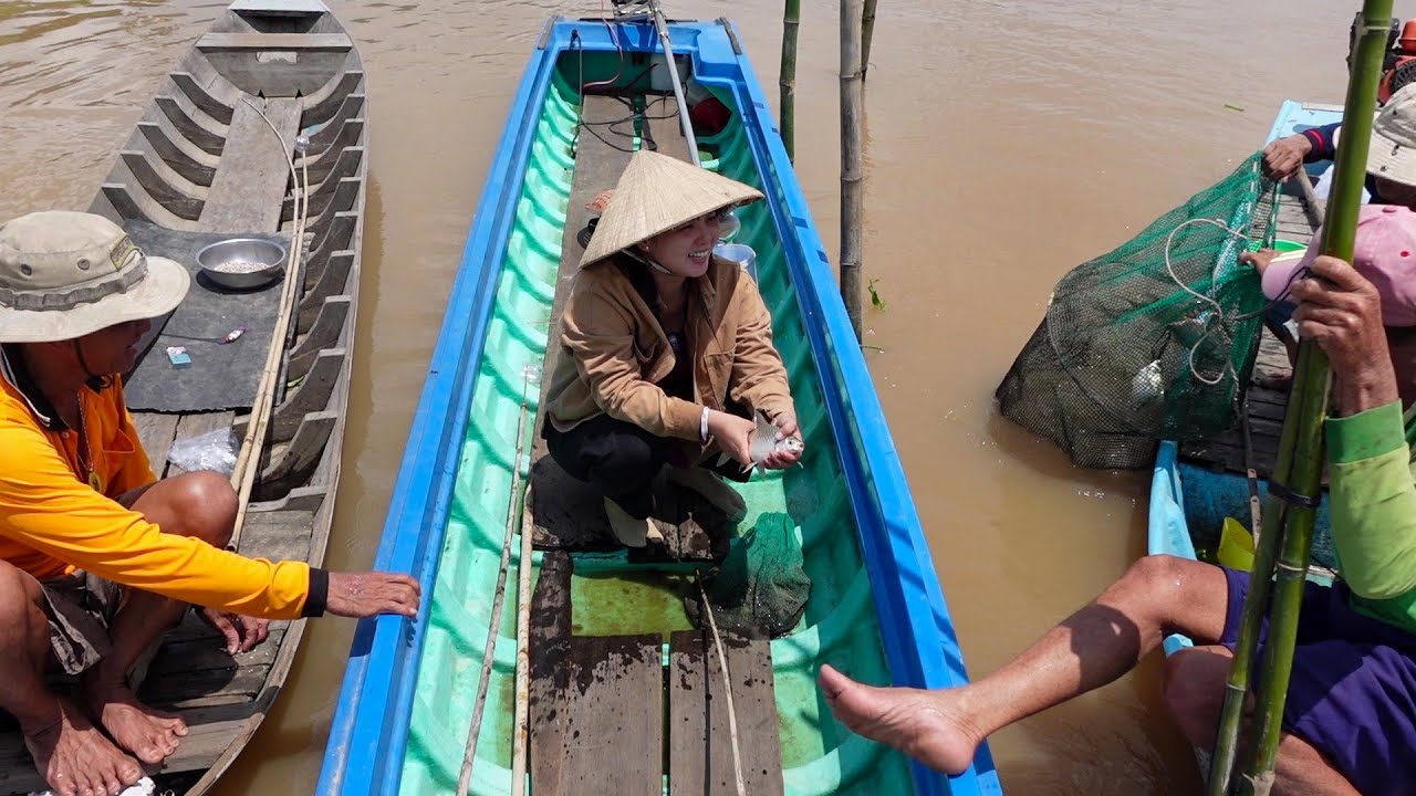 Ra Sông Lớn Câu Cá Mè Vinh dính Cá Thấy Ham được nhiều Cá đem về Bán cho Bà Con | HQ #1353