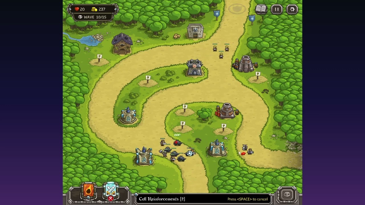 Kingdom Rush (Flash) - Silveroak Forest easy - Speedrun in 5:03