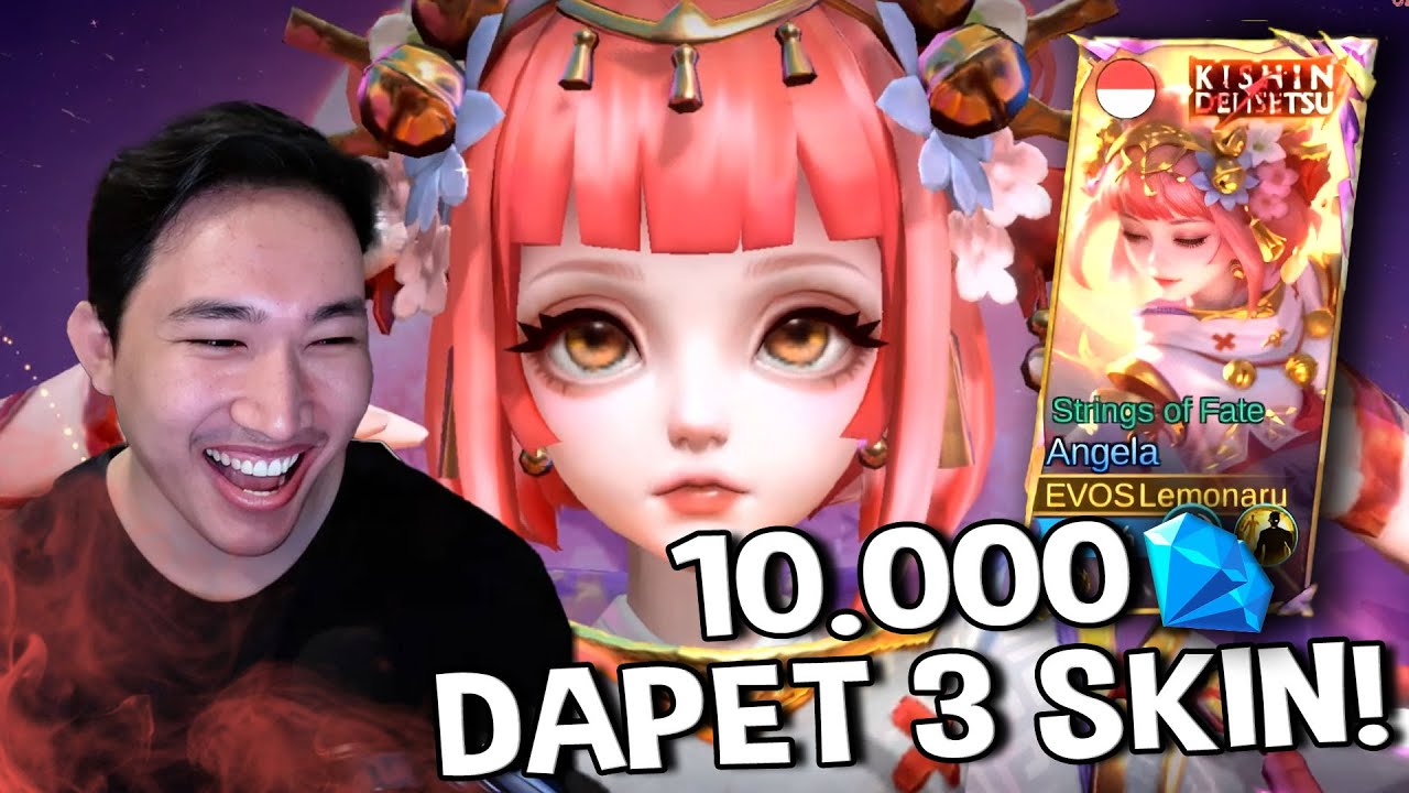 HOKI BANGET ! CUMAN 10 RIBU DIAMOND DAPET 3 SKIN KISHIN ! SEKALIAN REVIEW SKIN ANGELA #MLBBIDCreator