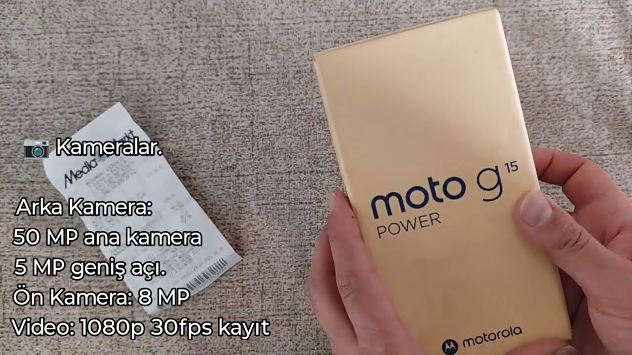 Motorola Moto G15 Power Kutu Açılışı ve Detaylı İnceleme   Dev Batarya, Dolby Atmos, Uygun Fiyat!