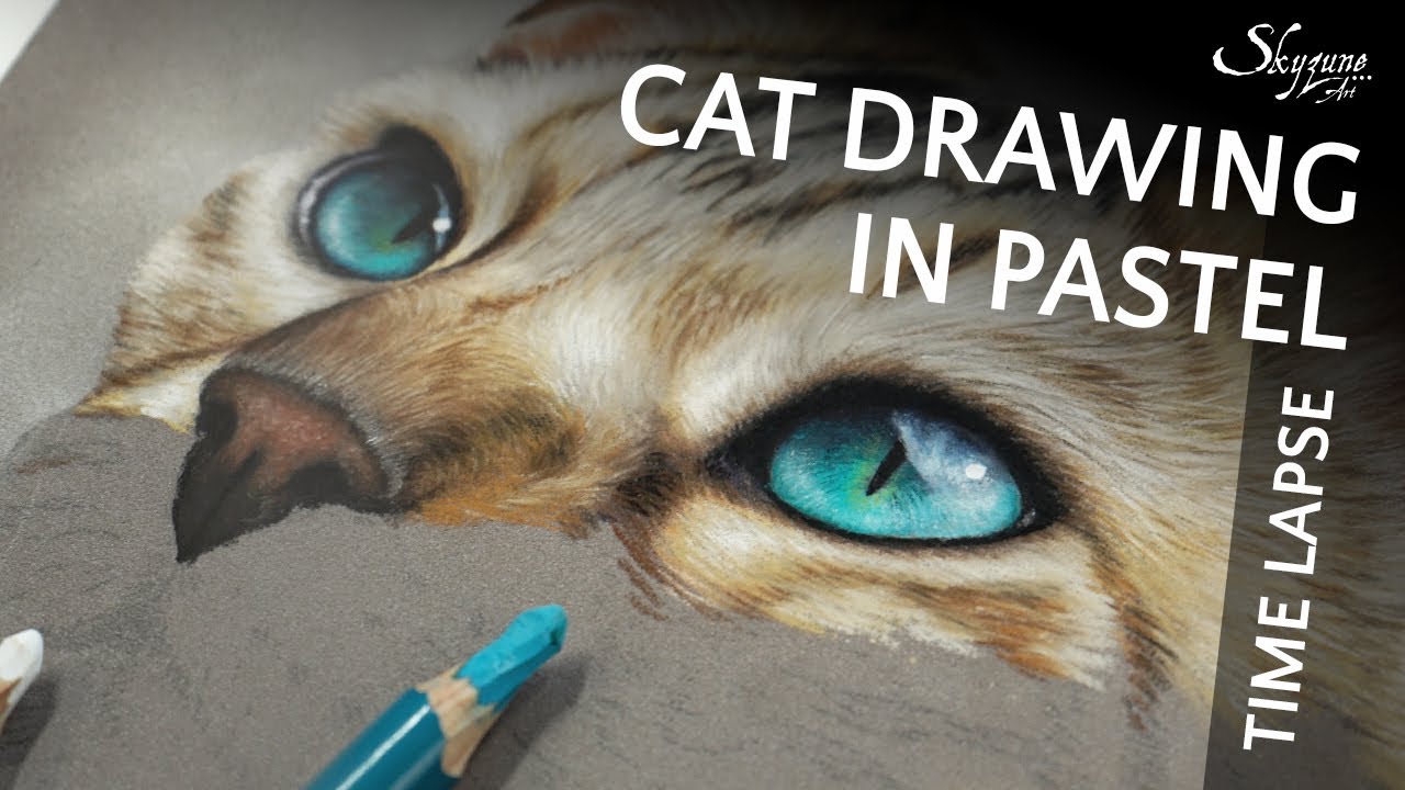 🎨 Bengal cat drawing in pastel / Dessiner un chat bengal au pastel • Time lapse • Skyzune ART