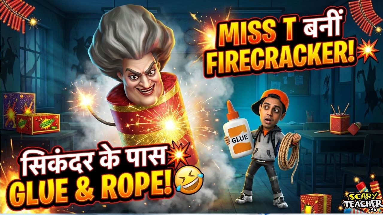 Scary Teacher Bani Firecracker | Miss T Roket Ban Gai | Mrteast Gaming