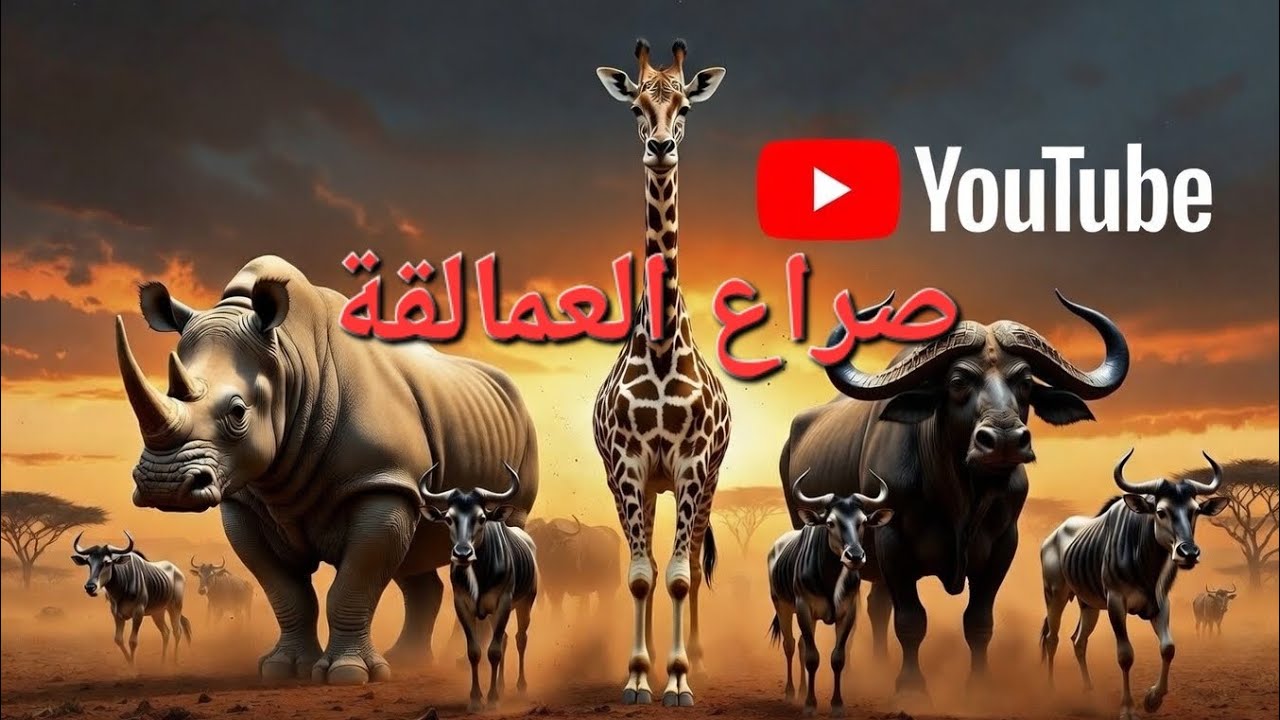 صراع عمالقة أفريقيا   الجاموس 🦬 الزرافة🦒 وحيد القرن 🦏 والنو  🐂 في فيلم وثائقي مذهل عن الحياة البرية