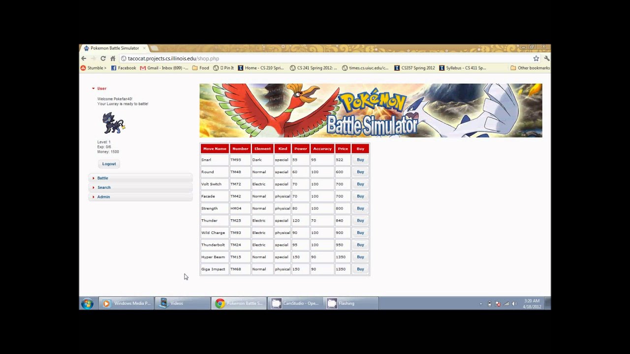 Pokemon Battle Simulator