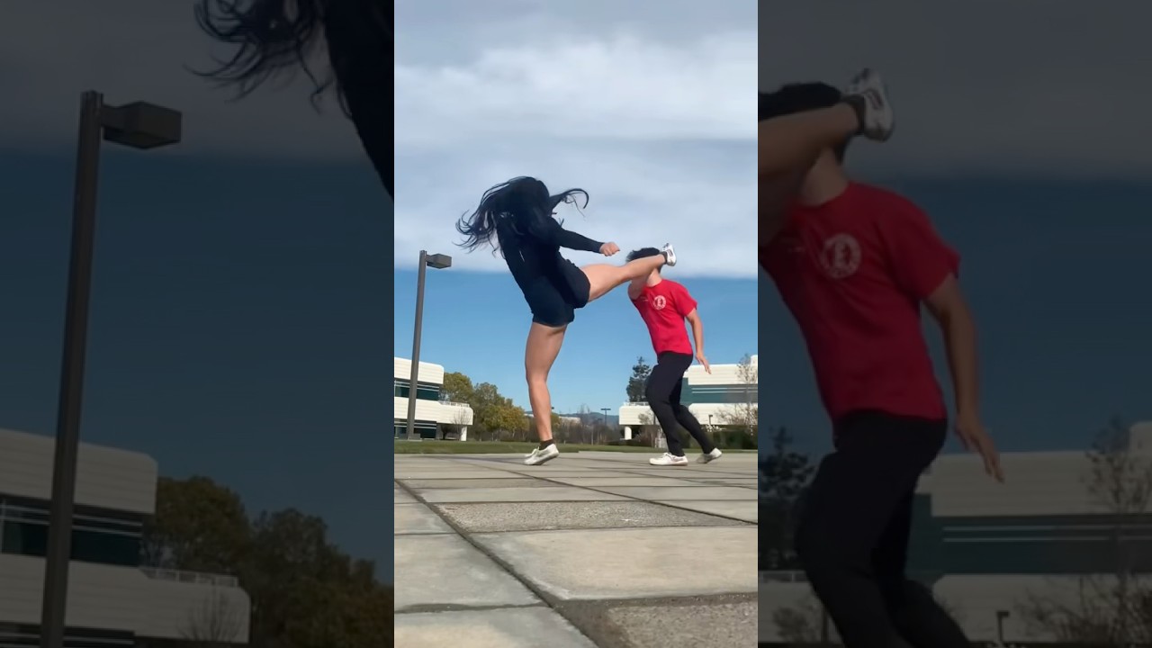 Sister VS Brother Fight 👊 #martialarts #kungfu #shorts