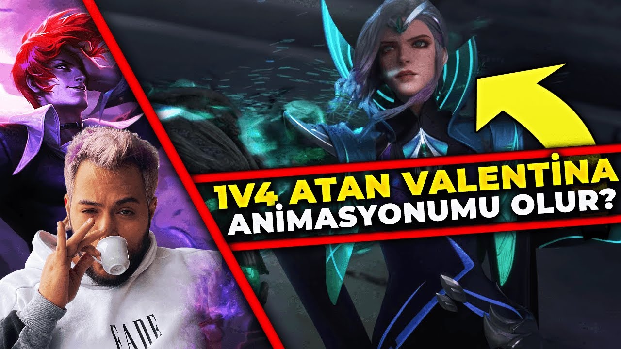 1V4 ATAN VALENTİNA ANİMASYONMU OLUR | GAMEPLAY MONTAGE İZLİYOR | Mobile Legends