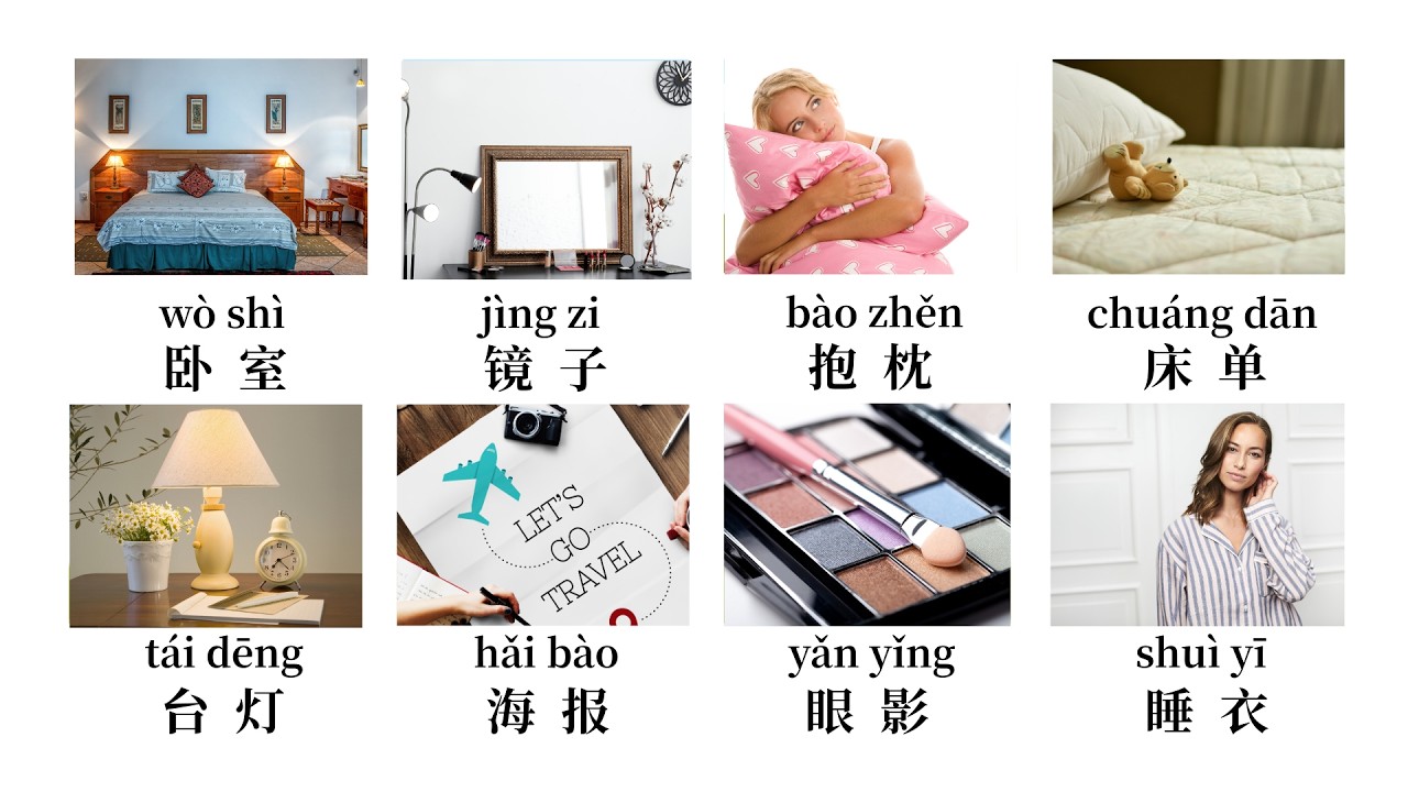 Chinese Bedroom Vocabulary 🌸 | Learn 50 Everyday Words with English for Beginners