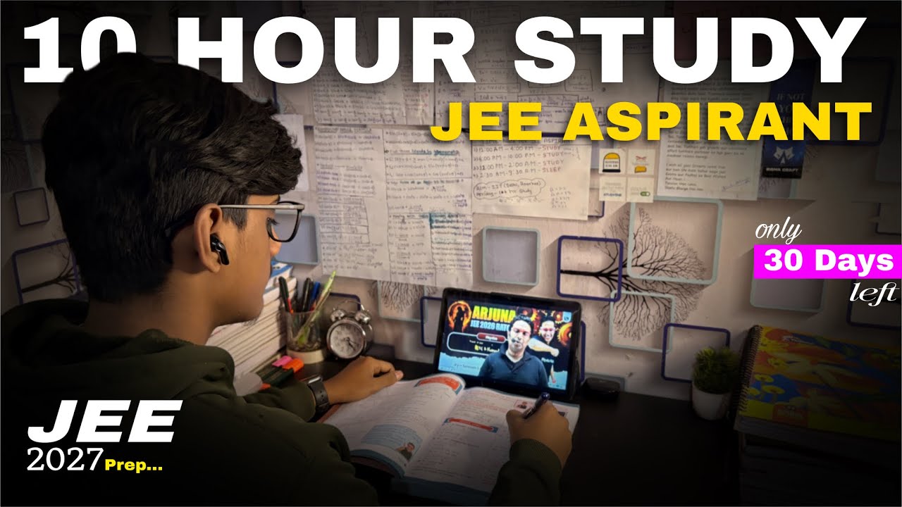 10 Hour study challenge as a JEE aspirant 📚 | Class 11th Study vlog