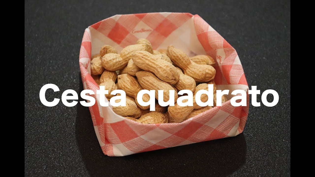 Come fare Cesta quadrato: Origami giapponese fatta da giapponese (Tovagliolo)
