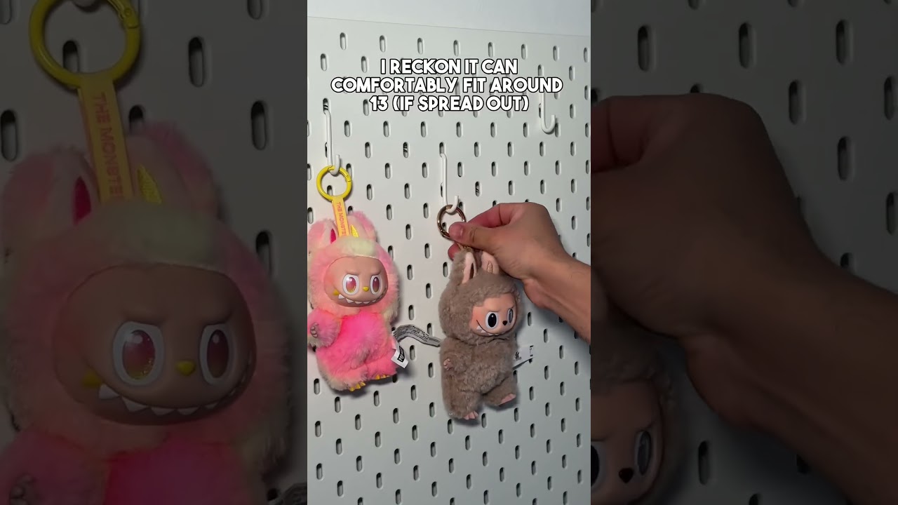 #skadis board is $30 each #ikea #plushies #ikeafinds #blindbox #labubu #display #storage #toys