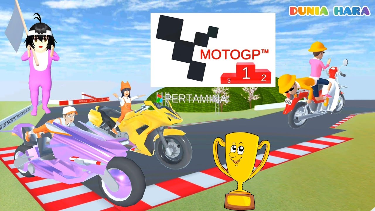 Balap Motor GP Mandalika Gantiin Pembalap Sakit Perut krn Curang 🏍️🏆 | Sakura School Simulator