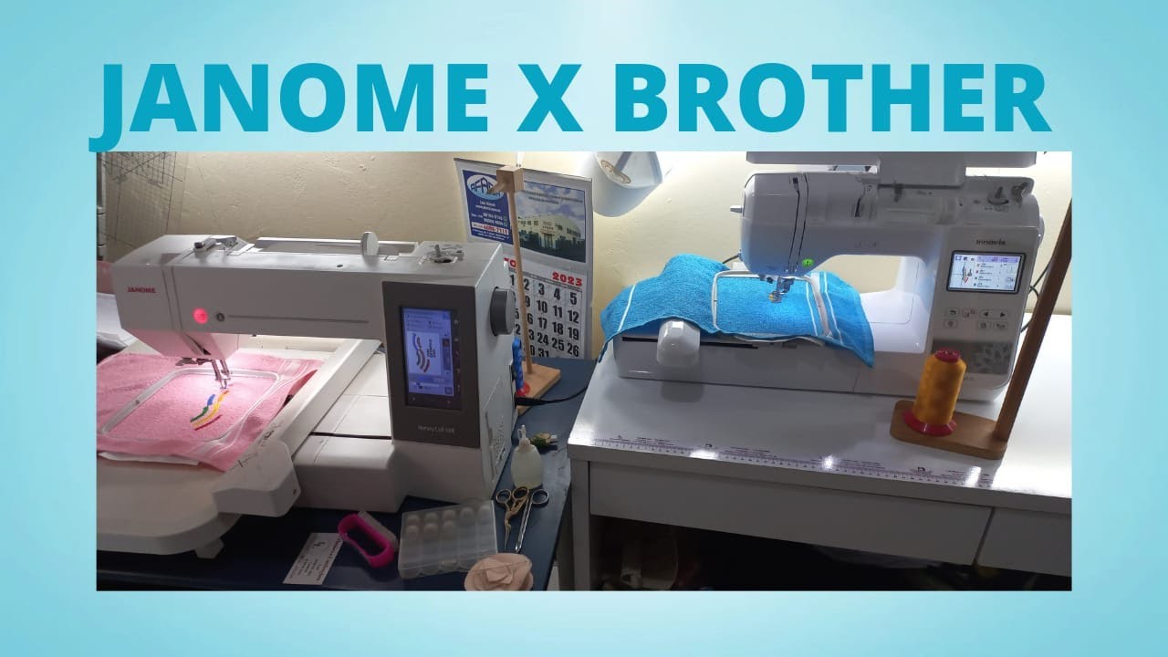 Bordadeira Janome MC550E  X Brother PE810L