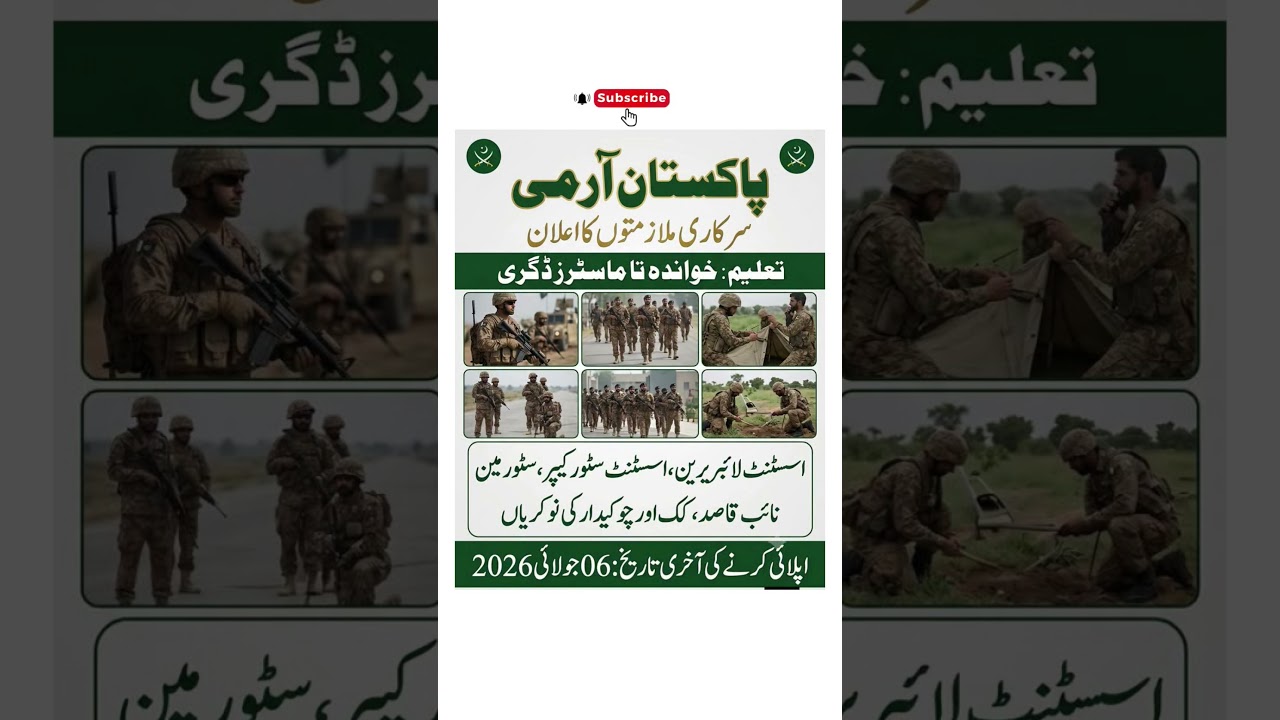 Pakistan Army Jobs 2026 | Join Pak Army | Soldier Jobs | Clerk Jobs | Apply Online