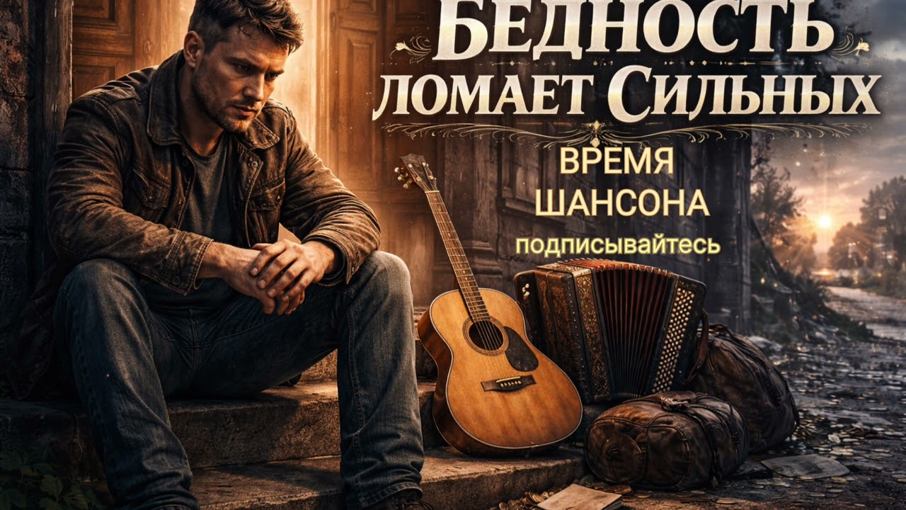 БЕДНОСТЬ ЛОМАЕТ СИЛЬНЫХ #шансон #мужскаяпесня #best #topxit #баян #гитара #russianchanson  #топхит